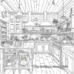 Rustic Country Home Interior Coloring Pages 4
