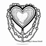 Sacred Heart Rosary Coloring Pages 1