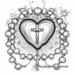 Sacred Heart Rosary Coloring Pages 2