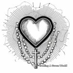 Sacred Heart Rosary Coloring Pages 3