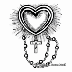 Sacred Heart Rosary Coloring Pages 4