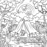 Safari Tent Coloring Pages amongst Wildlife 2
