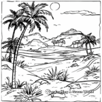 Sahara Square: Warm Desert Scenery Coloring Pages 1