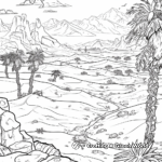 Sahara Square: Warm Desert Scenery Coloring Pages 2
