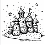 Sand Castle Under the Starlight Coloring Pages 1