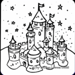 Sand Castle Under the Starlight Coloring Pages 2