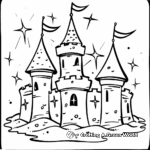 Sand Castle Under the Starlight Coloring Pages 4
