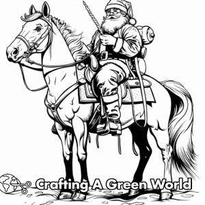 Christmas Horse Coloring Pages - Free & Printable!