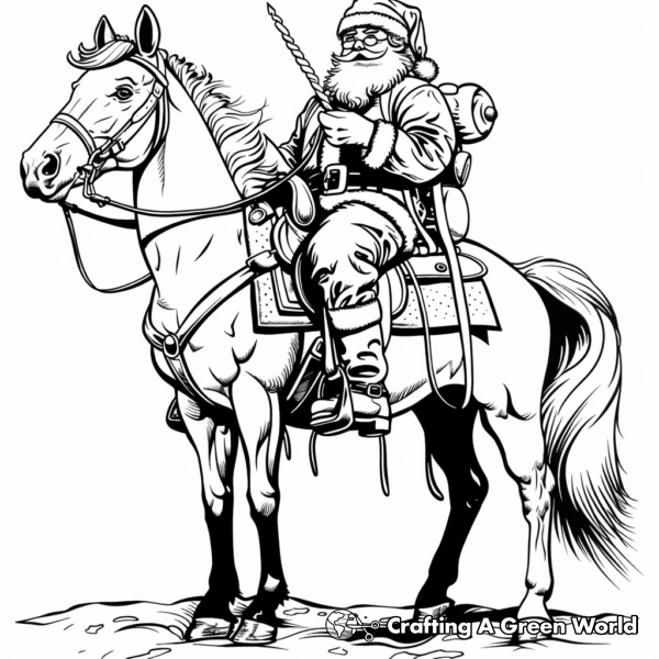 Christmas Horse Coloring Pages - Free & Printable!