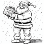 Santa Claus Delivering Presents Coloring Pages 1
