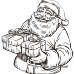 Santa Claus Delivering Presents Coloring Pages 2