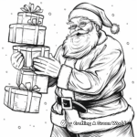 Santa Claus Delivering Presents Coloring Pages 3