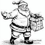 Santa Claus Delivering Presents Coloring Pages 4