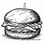 Savory Bacon Burger Coloring Pages 2