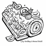 Savory Swiss Roll Cake Coloring Page 2
