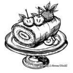 Savory Swiss Roll Cake Coloring Page 4