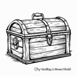 Scalloped-Edge Vintage Treasure Chest Coloring Pages 4
