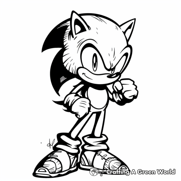 Dark Sonic Coloring Pages - Free &amp; Printable!