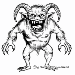 Scary Horned Demon Coloring Pages 3