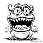 Scary Monster Coloring Pages 2
