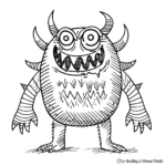 Scary Monster Coloring Pages 3