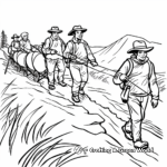 Scenes of Trading on the Oregon Trail Coloring Pages 4