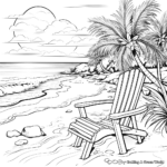 Scenic Beach Coloring Pages for Relaxation 2