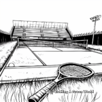 Scenic Grass Tennis Court Coloring Pages 2