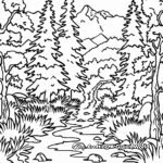 Scenic Landscapes of the Oregon Trail Coloring Pages 1