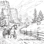 Scenic Landscapes of the Oregon Trail Coloring Pages 2