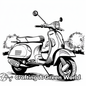 Scooter Coloring Pages - Free &amp; Printable!