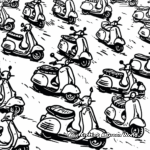 Scooter Parade Coloring Pages: Context and Variety 2