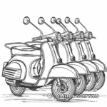 Scooter Parade Coloring Pages: Context and Variety 3