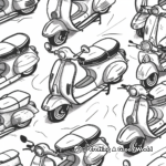 Scooter Parade Coloring Pages: Context and Variety 4