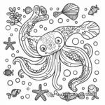 Sea Creature Themed Fidget Spinner Coloring Pages 1