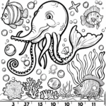 Sea Creatures Numbers 1-10 Coloring Pages 4