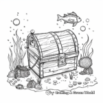 Sea Floor Treasure Chest Coloring Pages 1