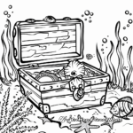 Sea Floor Treasure Chest Coloring Pages 4