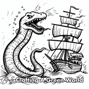 Sea Serpent Coloring Pages - Free &amp; Printable!