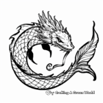 Sea Serpent with Mermaid Coloring Pages 4