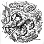 Seafood Extravaganza Coloring Pages 1
