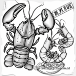 Seafood Menu Coloring Pages: From Shrimp to Lobster 2
