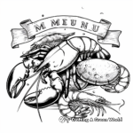 Seafood Menu Coloring Pages: From Shrimp to Lobster 4