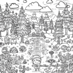 Season-Themed Maze Coloring Pages: Autumn, Winter, Spring & Summer 3