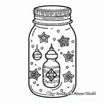 Seasonal Mason Jar Coloring Pages for Christmas 3