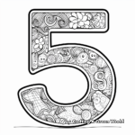 Seasonal Number 5 Coloring Pages for Holidays 2