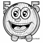 Seasonal Number 5 Coloring Pages for Holidays 3