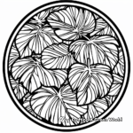 Seasons through Oval Leaves Coloring Pages 1