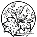 Seasons through Oval Leaves Coloring Pages 4