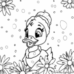 Seasons with Daisy Duck: Summer, Fall, Winter, and Spring Coloring Pages 1